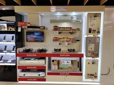 New image of our Sakura counter at SUNING (Shatin New Town Plaza) displays a full range of Sakura appliances, ranging from gas cooker, built-in hob, rangehood, gas water heater and dish sterilizer is on promotion.  Our promoter will be here to introduce our products, please come and visit us.